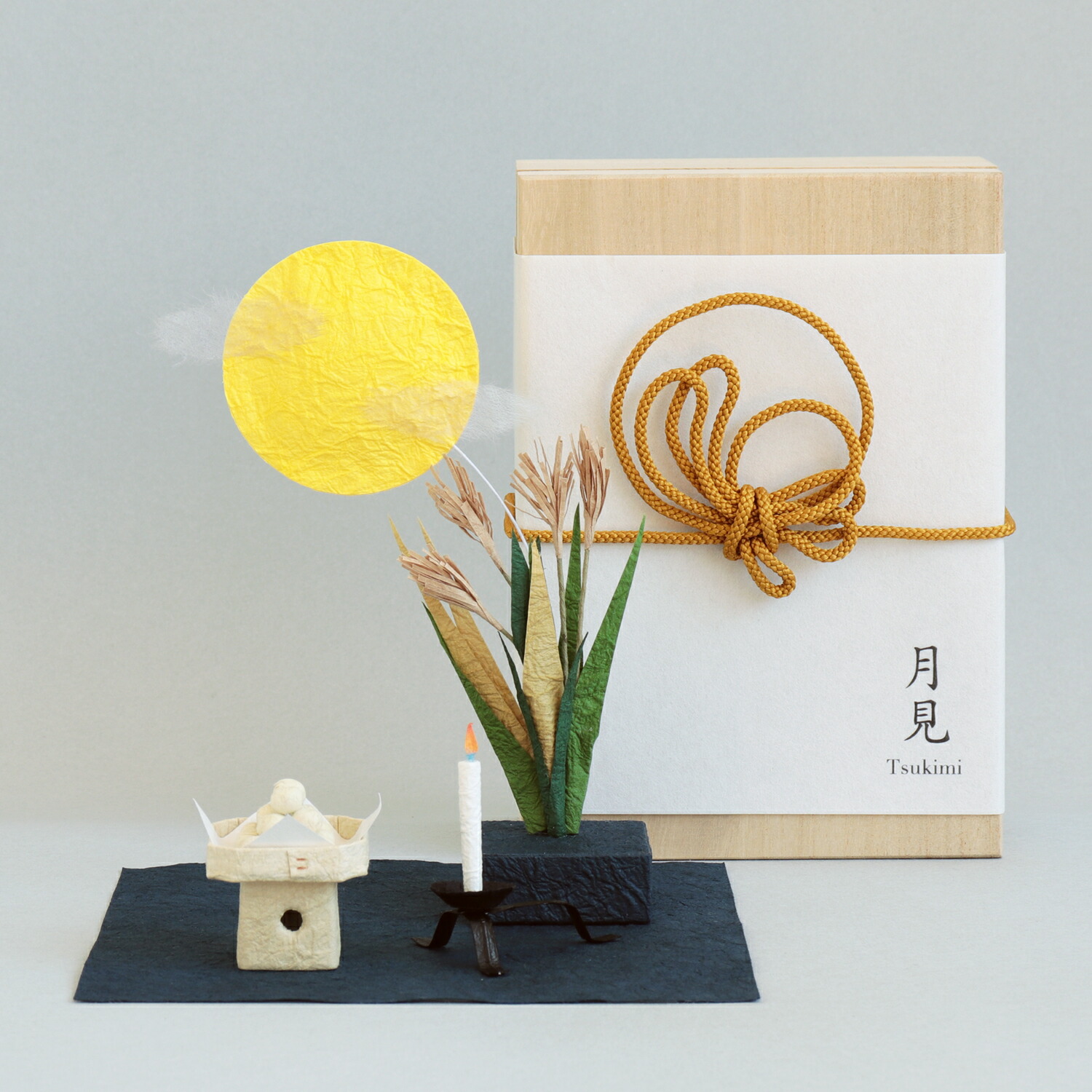 花と十五夜月とススキのデザイン麻のれん 一哉 花と十五夜月とススキのデザイン麻のれん 一哉 花と十五夜月と