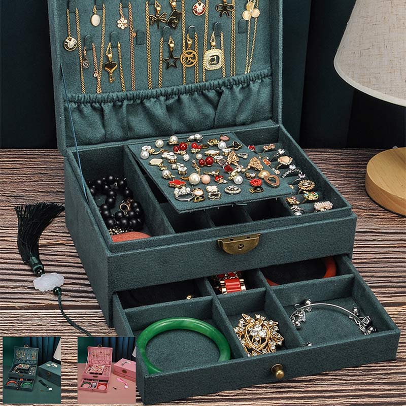 【ポイント10倍】 アクセサリーケース ジュエリーケース 刺繍 アクセサリー収納 ジュエリーボックス アクセサリーボックス ジュエリーBOX 大容量 小物入れ 指輪 ピアス リング イヤリング ネックレス おしゃれ かわいい 収納 宝石箱 ジュエリー収納