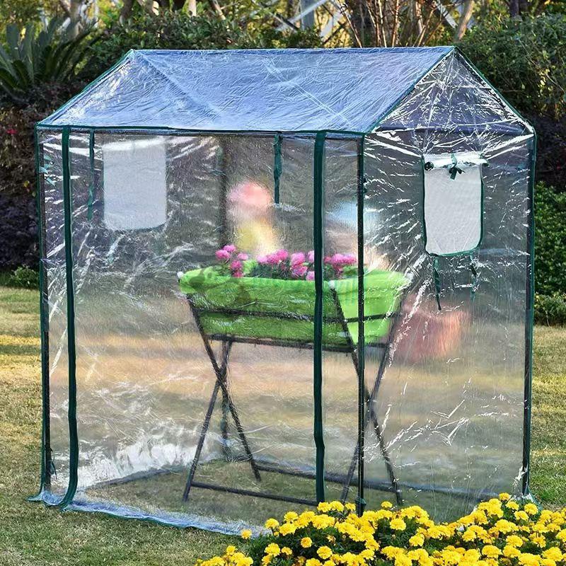 【3500円以上で６％OFF】 ビニールハウス ビニール温室 温室 大型 家庭用 花園温室 植物温室 折りたたみ 組立式簡易 透明 防寒 鳥防止 家庭菜園?温室?園芸?棚 ガーデン温室 フラワースタ