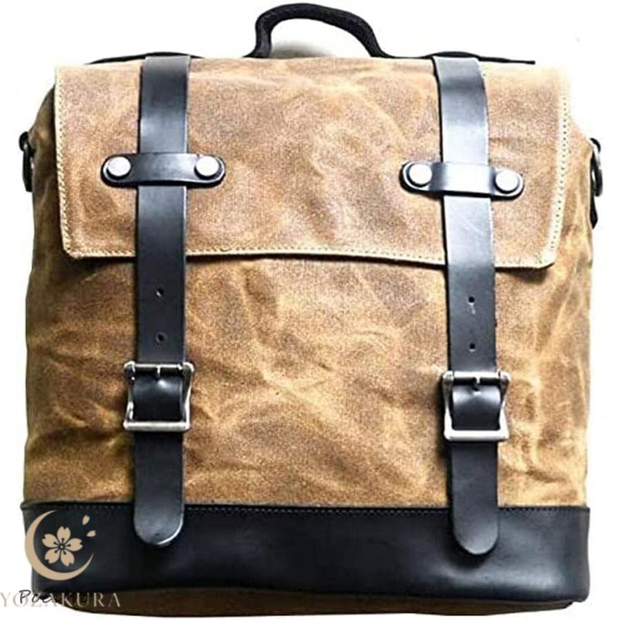 【ポイント8倍】 レトロキャンバスオートバイサイドバッグオートバイハンギングバッグ防水ショルダーサイドバッグテールバッグユニバーサル軽量耐久性