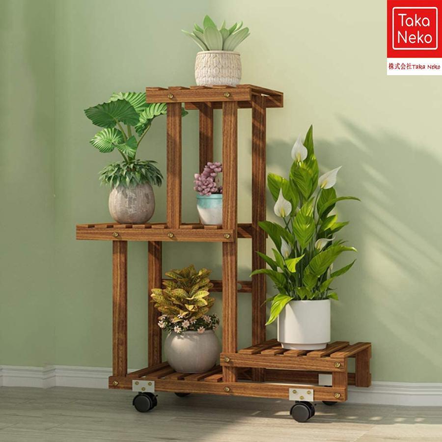 【ポイント10倍】 フラワースタンド，フラワースタンド 室内，植物 棚，観葉植物 スタンド，木造植木鉢スタンド高低植木鉢スタンド収納ディスプレイスタンドガーデンテラスコーナ