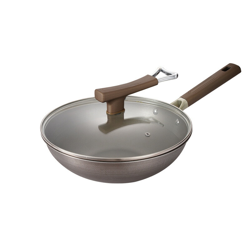 【ポイント10倍】 フライパン 高熱効率 チタン鍋 炒め鍋 軽量 深型 32cm 34cm セラミックコーティング 蓋付き 取っ手 IH対応 ガス火対応 焦げ付きにくい 炒め鍋 軽量 お手入れ簡単 こびりつきにくい