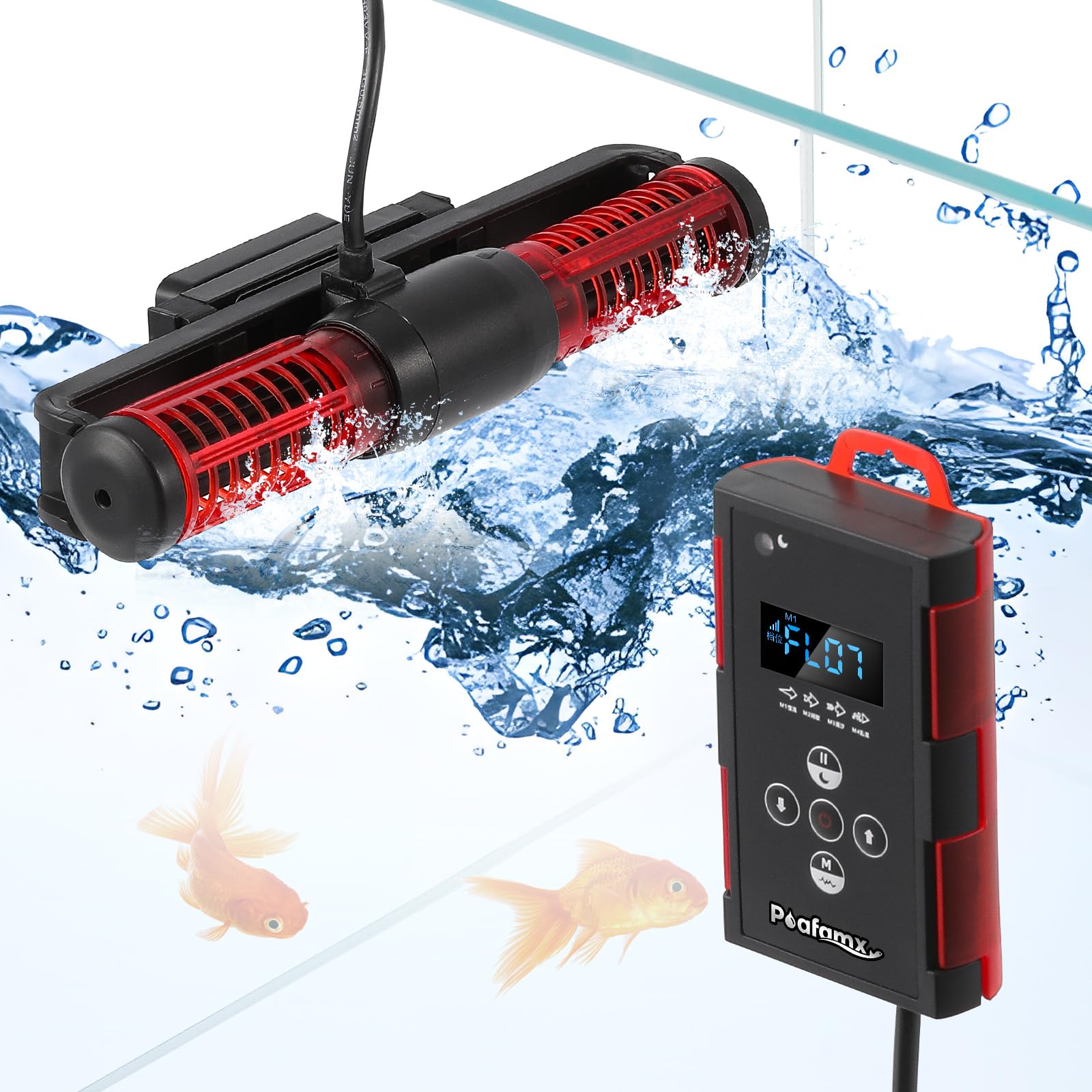【3500円以上で６％OFF】 水流ポンプ 65W 吐出量：30000L/H 適用の海水/淡水水槽の長さ：1.8-3/2-5m 10速度調節ラベル 4種類のフローモード ウェーブポンプ マグネット吸盤 水流ポンプ 水槽ポンプ アクアリウム 水槽循環ポンプ 波メーカー 淡水