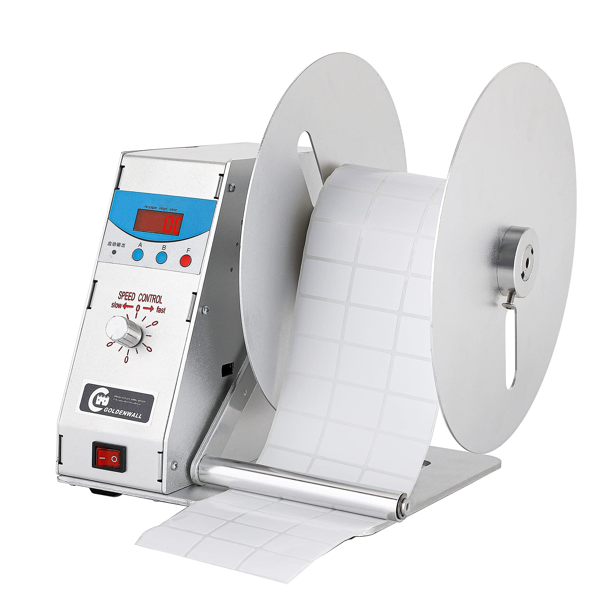 【3500円以上で６％OFF】 ラベル巻取機全自動 ラベルリワインダー 速度調整可能 幅～115mmラベル対応 表／裏巻き両用 タグ巻き取り バーコード巻き戻し ラベル引き器 物流・倉庫・デパート・スーパー・服装産業に適用