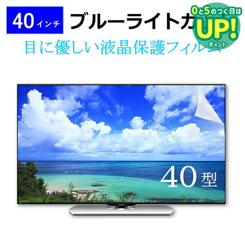40インチ 40型 ブルーライトカット液晶保護フィルム テレビ 画面 (W886×H498mm) フリーカットタイプ メール便 送料無料