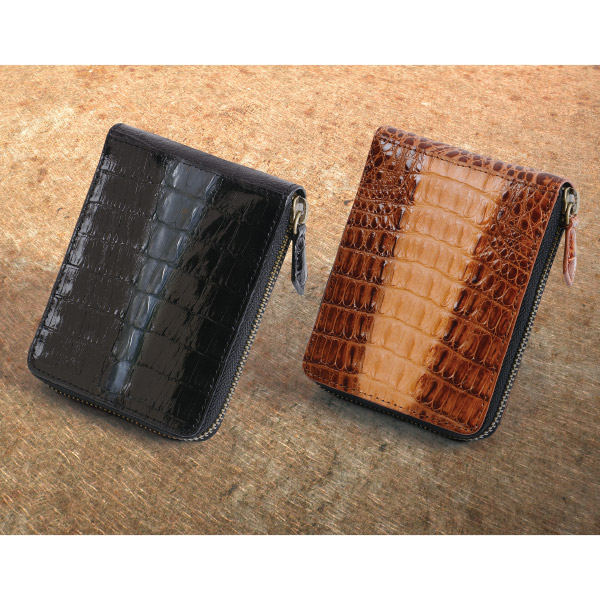 カイマンワニ ショートラウンド財布 Christine Coppin Com
