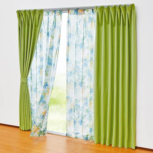 2級遮光カーテン・レースセット<100×135cm(各2枚) 100×178cm(各2枚) 100×200cm(各2枚) 100×230cm(各2枚) 150×178cm(各2枚) 150×230cm(各2枚) 200×178cm(各1枚) 200×230cm(各1枚)>