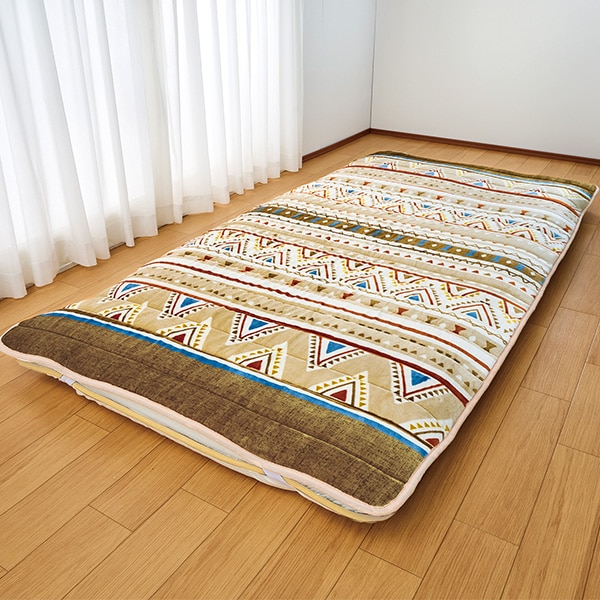 日本製 V-Lap（R）あったか敷パッド＜柄あり 無地｜シングル100×205cm セミダブル120×205cm ダブル140×205cm＞