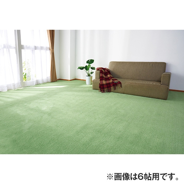 防炎・防ダニカーペット＜グリーン ローズ アイボリー ブラウン｜江戸間2帖用176×176cm 江戸間3帖用176×261cm 江戸間4.5帖用261×261cm 江戸間6帖用261×352cm 江戸間8帖用352×352cm＞