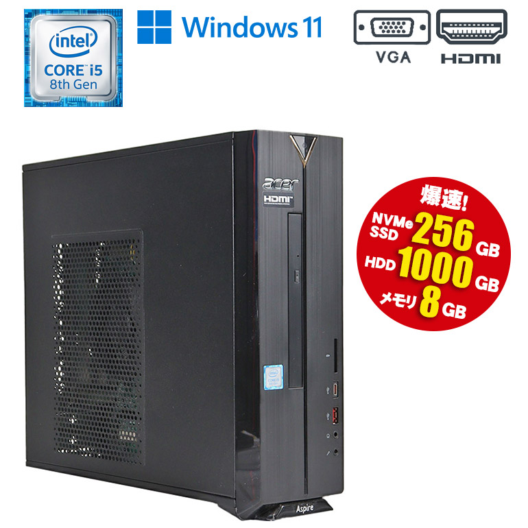 楽天市場】ACER デスクトップパソコン Aspire XC-885-N38F Windows11