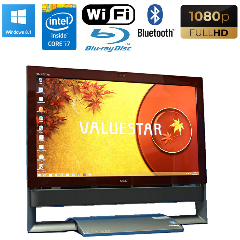 楽天市場】スーパーセール あす楽 【中古】 23インチ NEC VALUESTAR VN770/S ホワイト Windows8.1 Core i7  4700MQ 2.40GHz メモリ8GB HDD3TB ブルーレイドライブ 無線LAN WEBカメラ 初期設定済 90日保証 パソコン  一体型パソコン 中古パソコン : 中古パソコン情報会館 ...