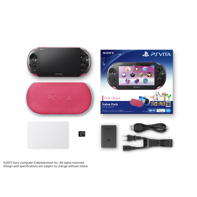 お得品 本体 PSVita PlayStation Vita Value Pack Wi-Fiモデル ピンク ブラック PCHJ-10015  20131205 数量限定!特売