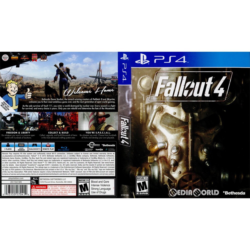 楽天市場 中古 Ps4 Fallout 4 フォールアウト 4 北米版 メディアワールド 販売 買取shop
