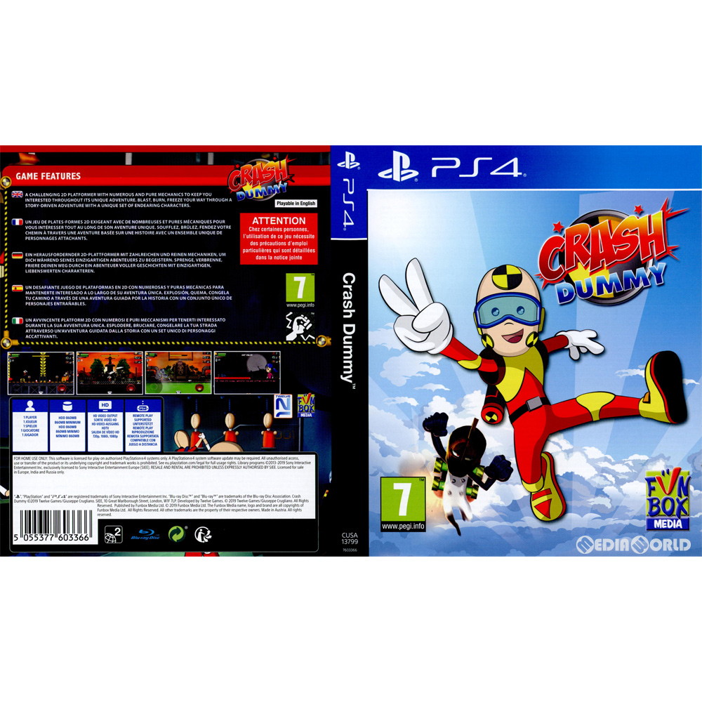 楽天市場 中古 Ps4 Crash Dummy クラッシュダミー Eu版 Cusa メディアワールド 販売 買取shop