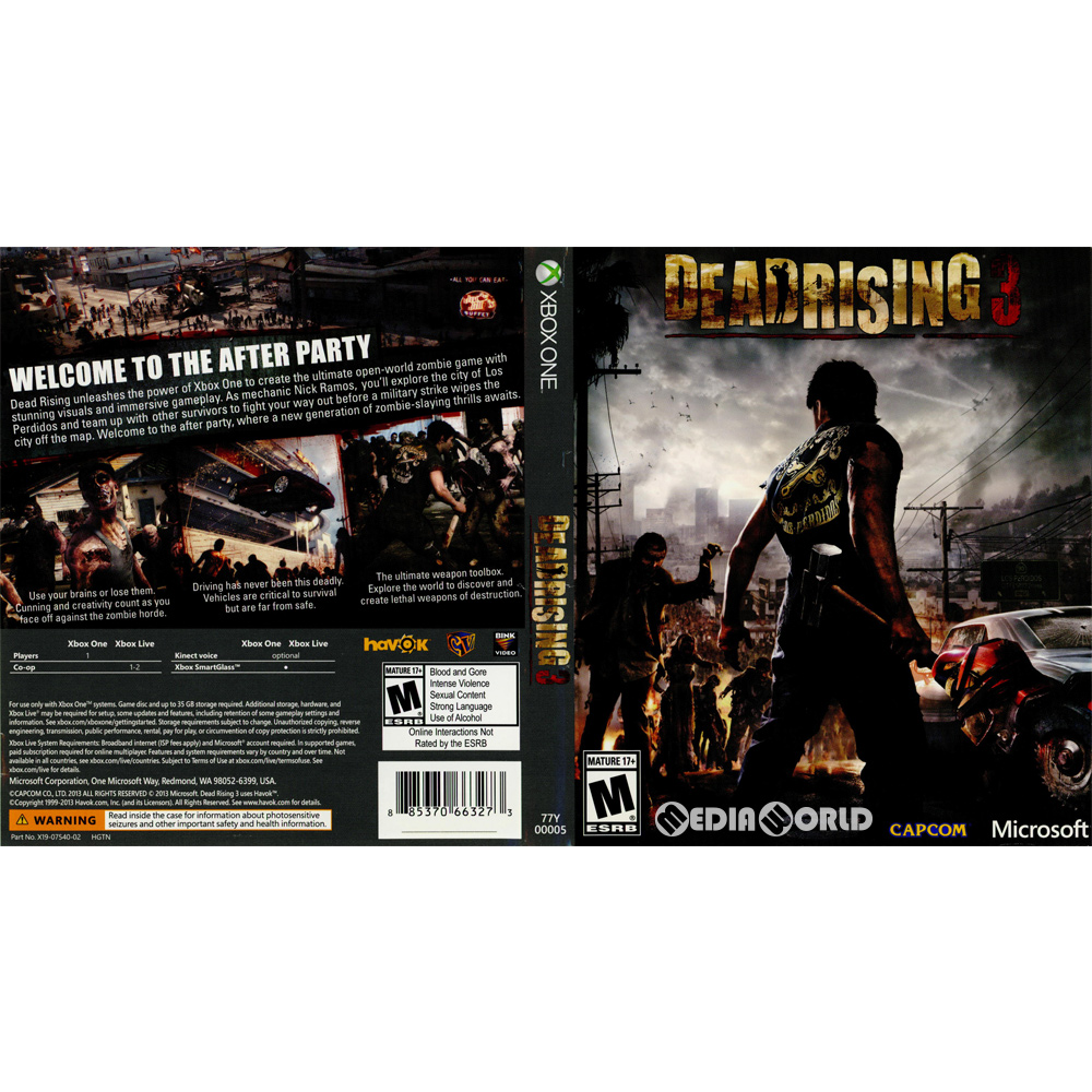 楽天市場 中古 Xboxone Dead Rising 3 デッドライジング3 北米版 77y メディアワールド 販売 買取shop