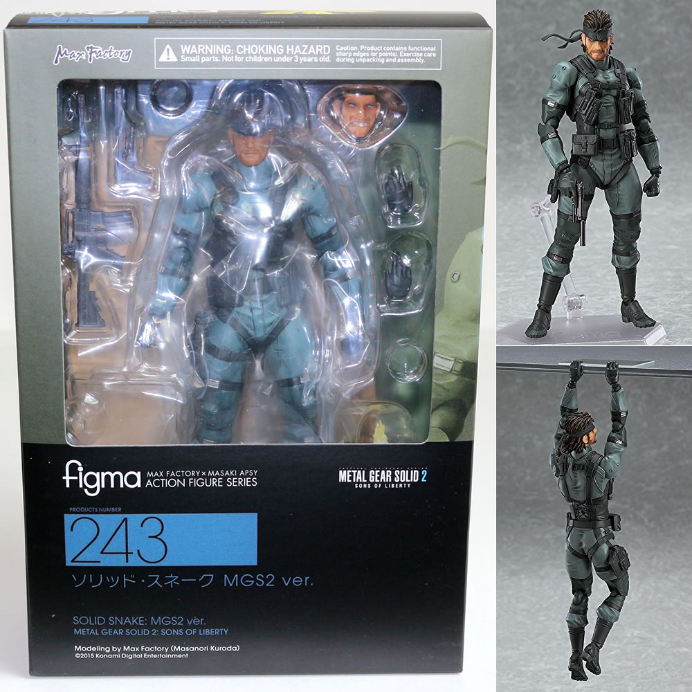 Max Factory Figma No.243 Snake Metal Gear Solid 2 Sons of liberty Action Figure