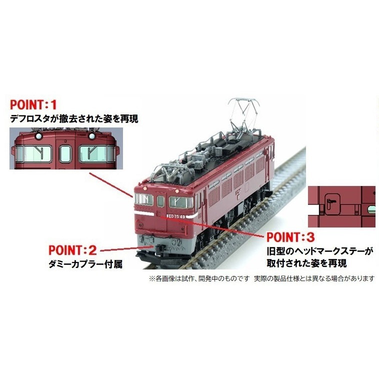 【新品】【お取り寄せ】[RWM] 7187 国鉄 ED75-0形電気機関車(ひさしなし・前期型)(動力付き) Nゲージ 鉄道模型 TOMIX(トミックス)(20240720)