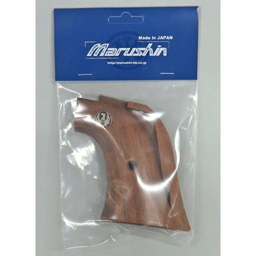 【新品】【お取り寄せ】[MIL]マルシン工業 ガスリボルバー 6mmBB Xカート スーパーブラックホーク用 木製グリップ(20230915)