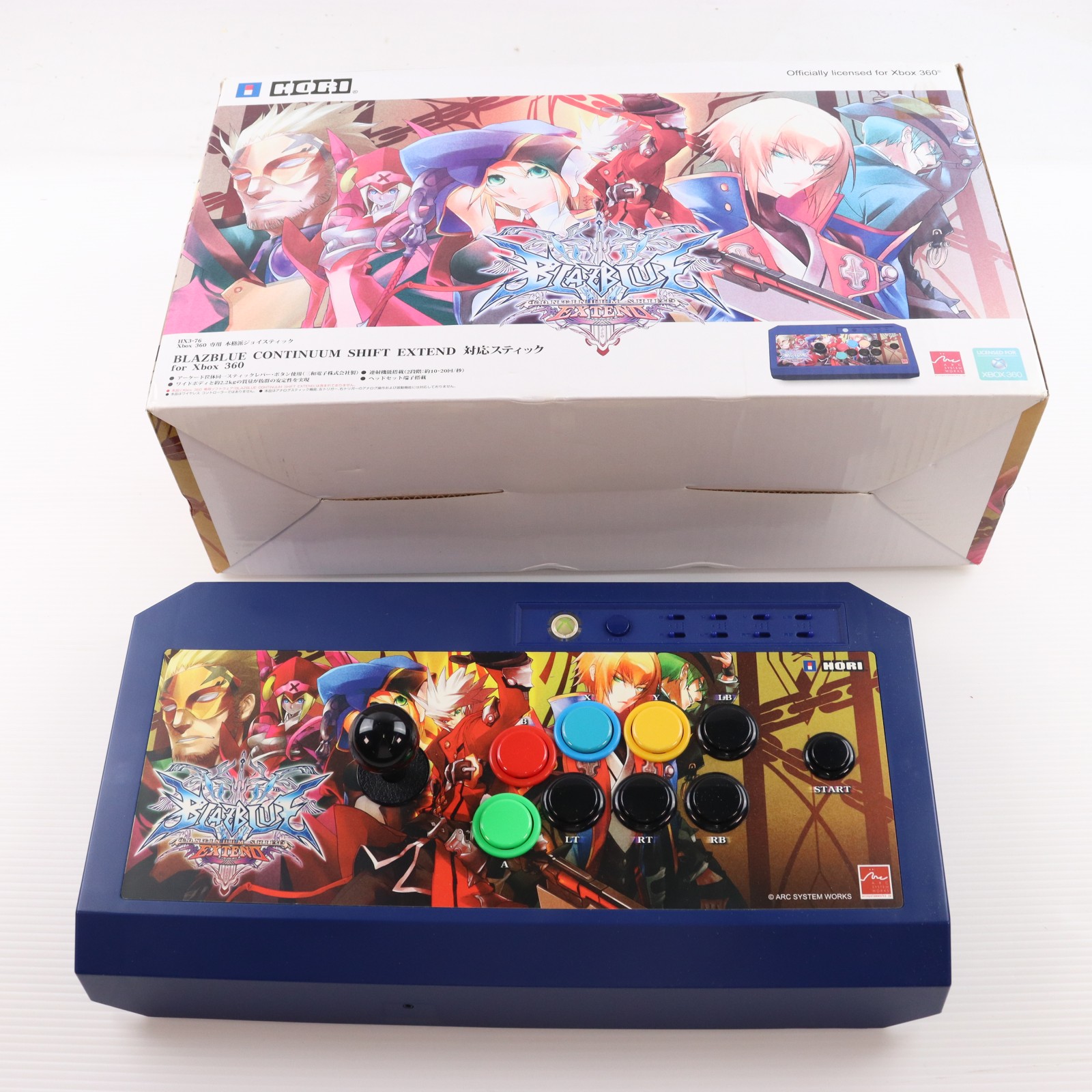 【中古】[ACC][Xbox360] BLAZBLUE CONTINUUM SHIFT EXTEND(ブレイブルー コンティニュアムシフト エクステンド) 対応スティック for Xbox360 マイクロソフトライセンス商品 HORI(HX3-76)(20111217)｜メディアワールド 販売＆買取SHOP 9,462円
