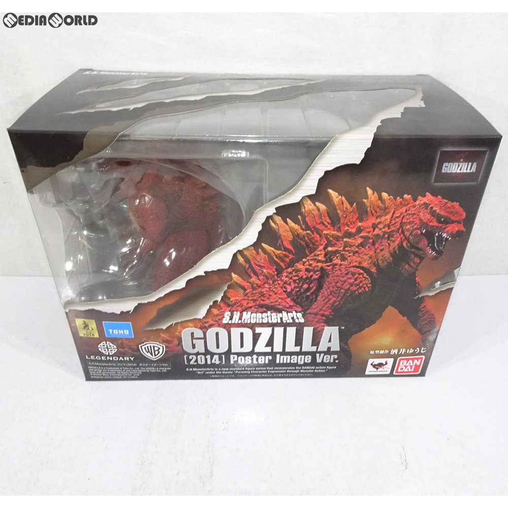 【中古】[FIG] (フィギュア単品) S.H.MonsterArts(モンスターアーツ) ゴジラ(2014) ポスターイメージVer. GODZILLA[2014] Blue-ray 完全数量限定生産 完成品 可動フィギュア バンダイ(20150225)画像