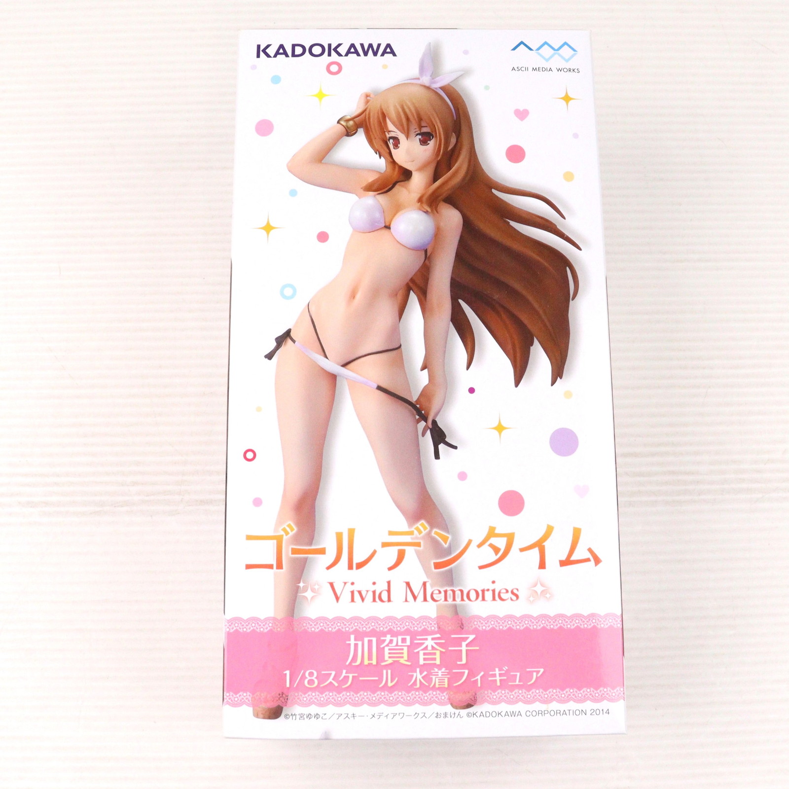 【中古】[FIG] (フィギュア単品) 加賀香子(かがこうこ) 水着フィギュア PS VITA ゴールデンタイム Vivid Memories 初回限定版 1/8 完成品 フィギュア 角川ゲームス(20140327)画像