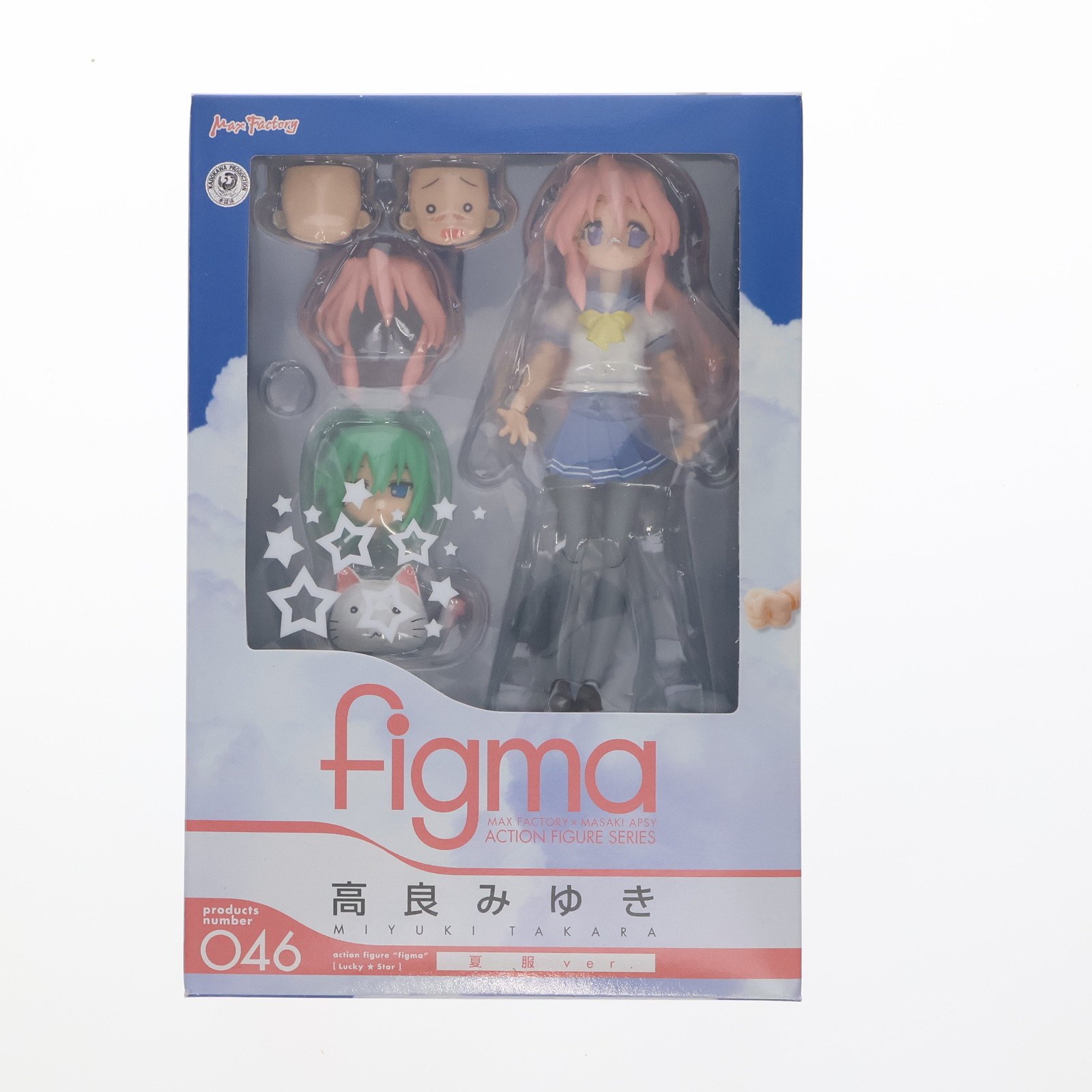 【中古】[FIG] figma(フィグマ) 046 高良みゆき(たからみゆき) 夏服ver. TVアニメ らき☆すた 完成品 可動フィギュア マックスファクトリー(20091006)画像