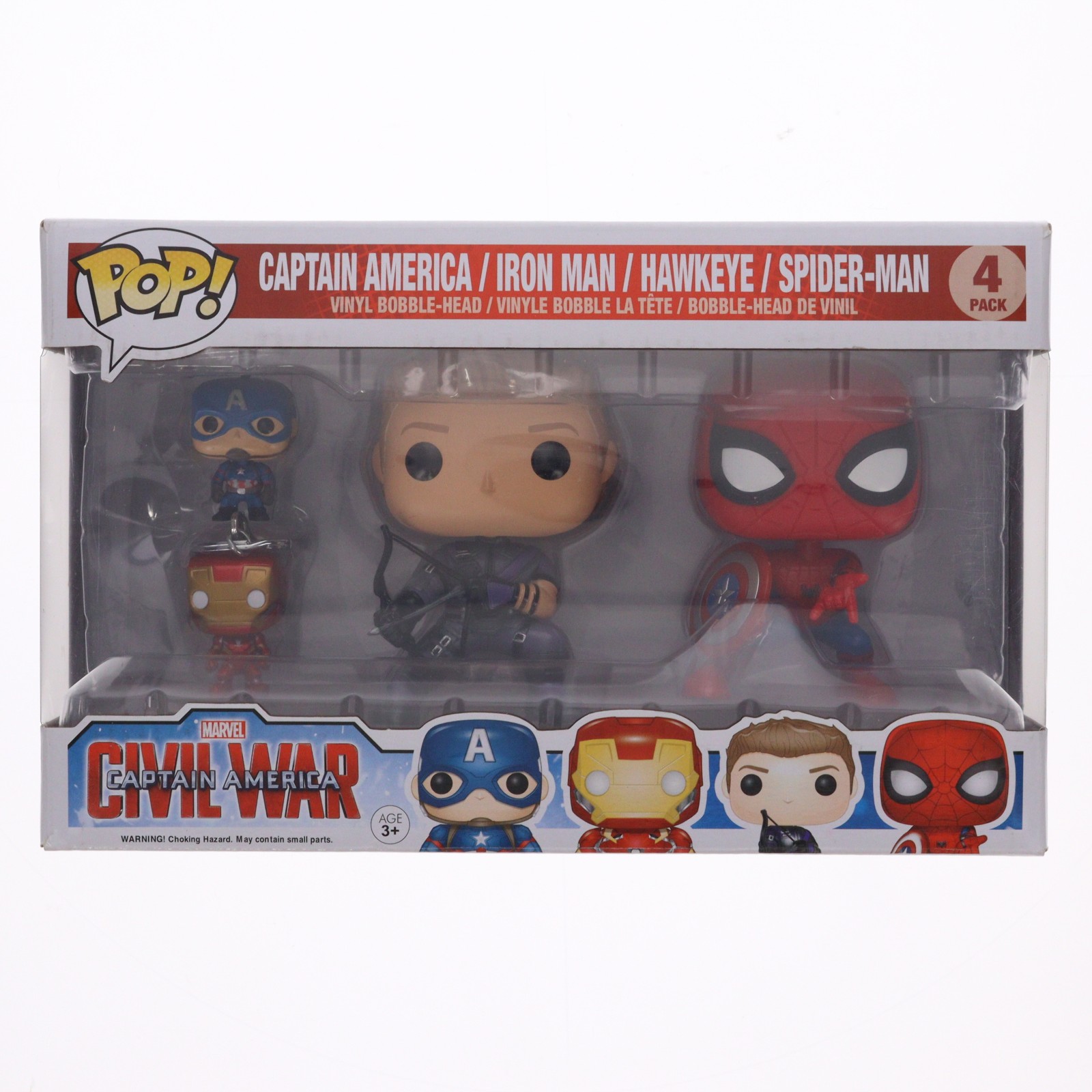 【中古】[FIG] POP! Marvel Series シビル・ウォー/キャプテン・アメリカ 4パック 完成品 フィギュア コミコンインターナショナル2016&原宿コミコン2016&トイサピエンス限定 FUNKO(ファンコ)/ホットトイズ(20160722)