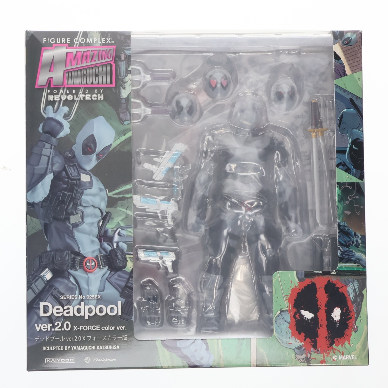 【中古】[FIG] フィギュアコンプレックス アメイジングヤマグチ No.025EX Deadpool ver.2.0 X-FORCE color ver.(デッドプール ver.2.0 Xフォースカラー版) 完成品 可動フィギュア 海洋堂(20220305)｜メディアワールド 販売＆買取SHOP