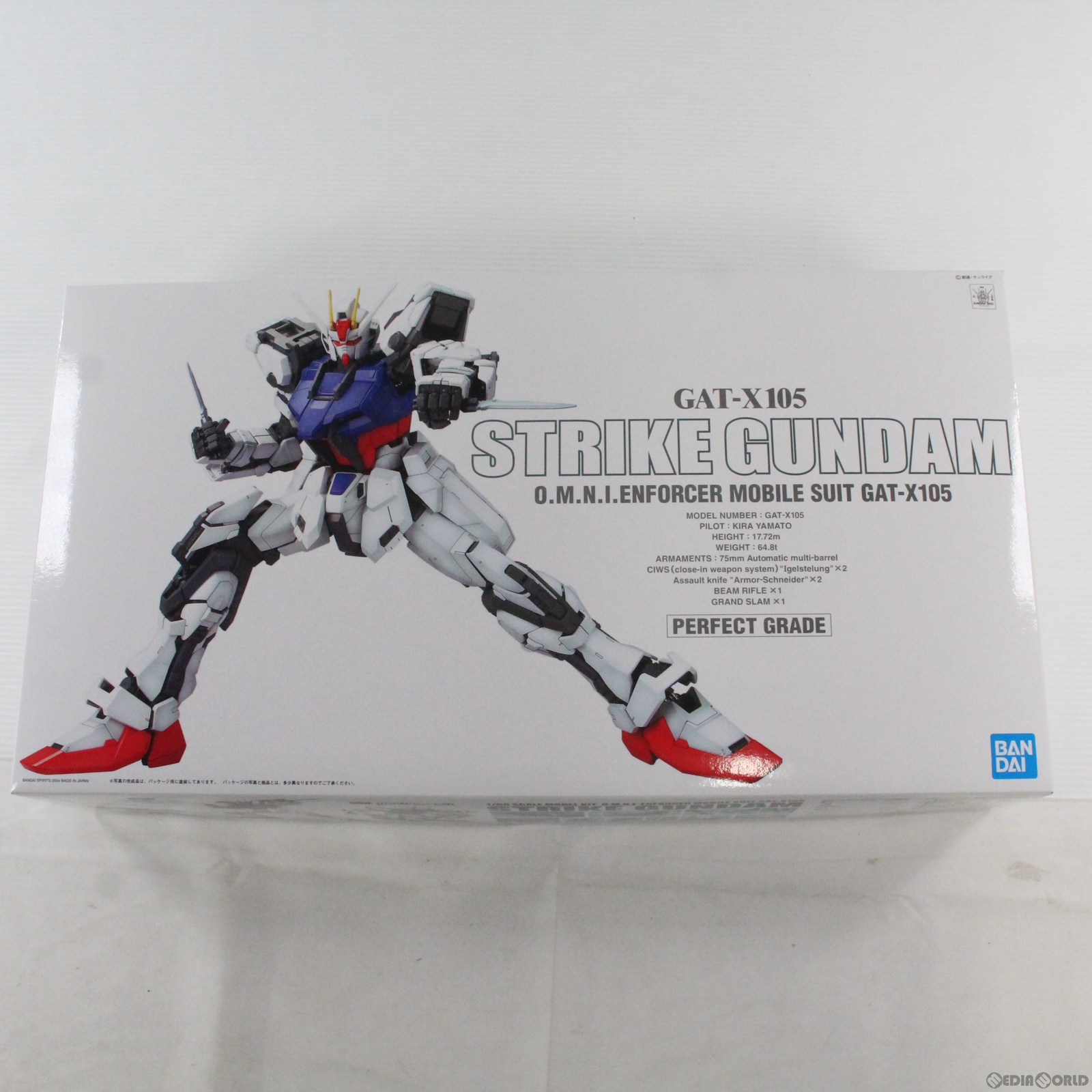 【中古】[PTM] PG 1/60 GAT-X105 ストライクガンダム 機動戦士ガンダムSEED(シード) プラモデル(5063054) バンダイスピリッツ(20220831)