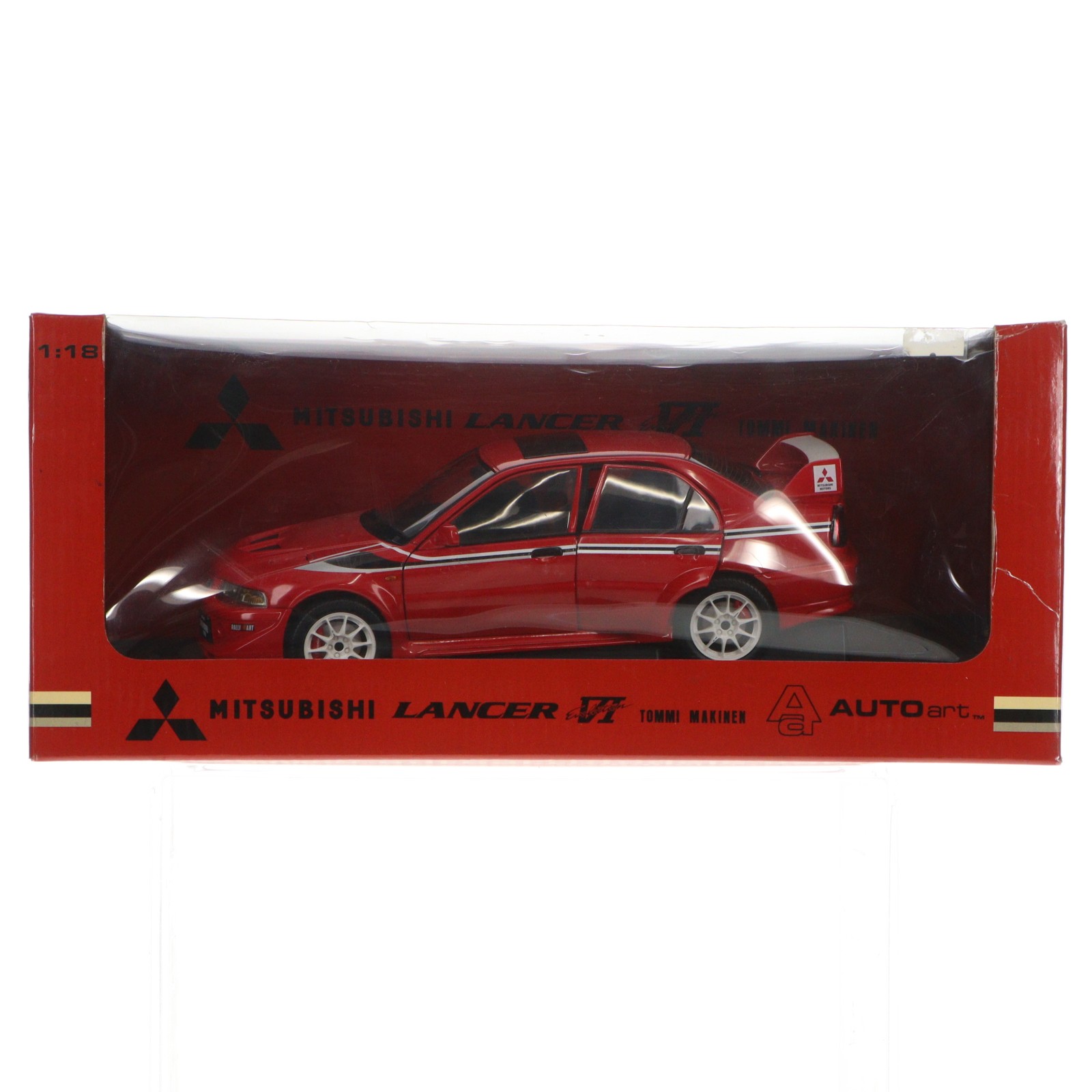 【中古】[MDL] 1/18 Mitsubishi Lancer EVO VI Tommi Makinen Edition STREET CAR(レッド) 完成品 ミニカー(77156) AUTOart(オートアート)(20101231)