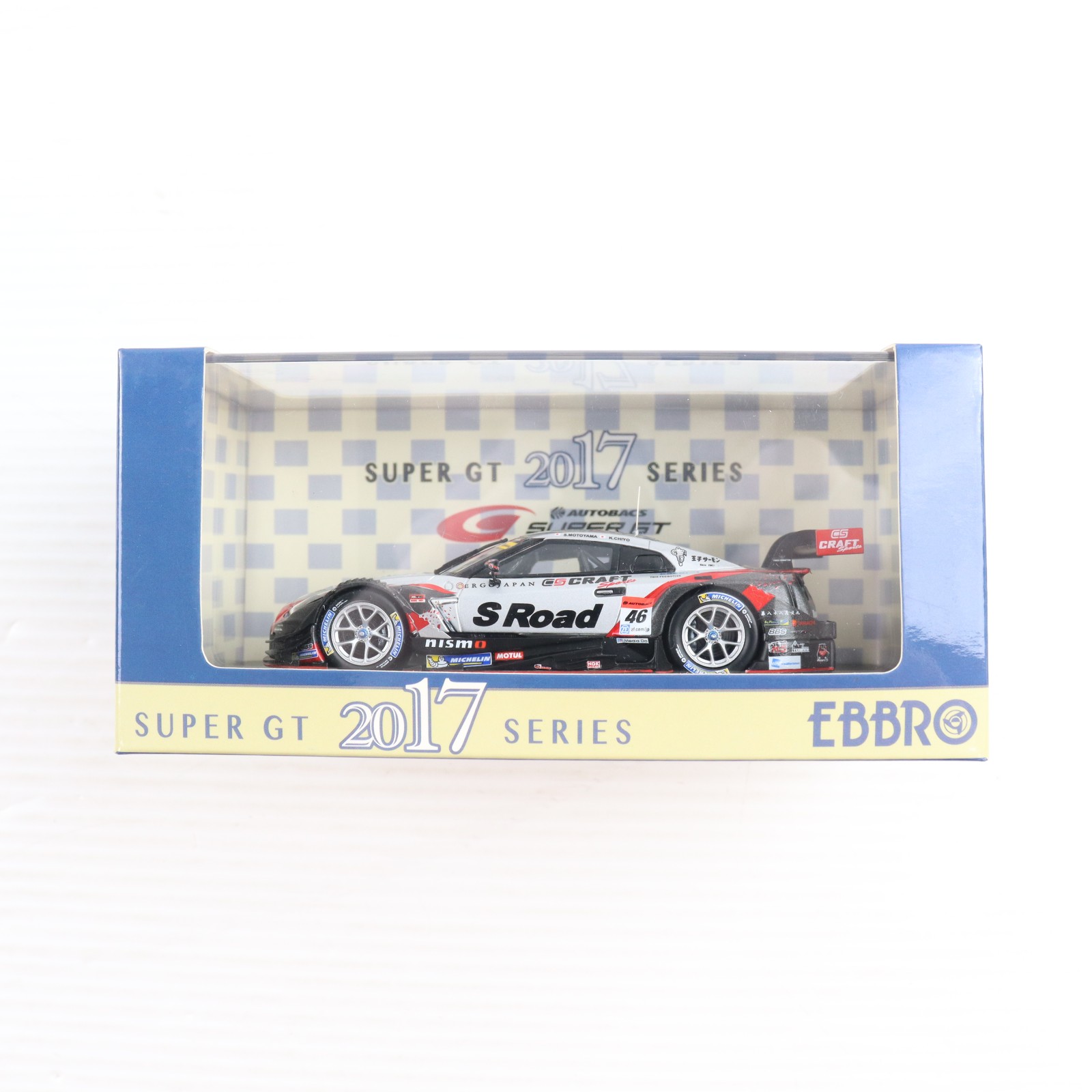 【中古】[MDL] 1/43 SUPER GT GT500 2017 S Road CRAFTSPORTS GT-R #46(シルバー×ブラック) 完成品 ミニカー(45512) EBBRO(エブロ)(20180131)
