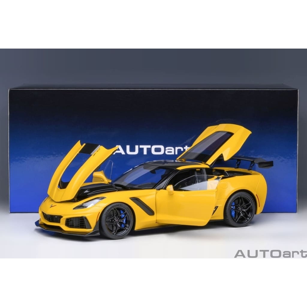 【中古】[MDL] オートアート・コンポジットモデルシリーズ 1/18 シボレー コルベット (C7) ZR1(イエロー) 完成品 ミニカー(71278) AUTOart(オートアート)(20240519)