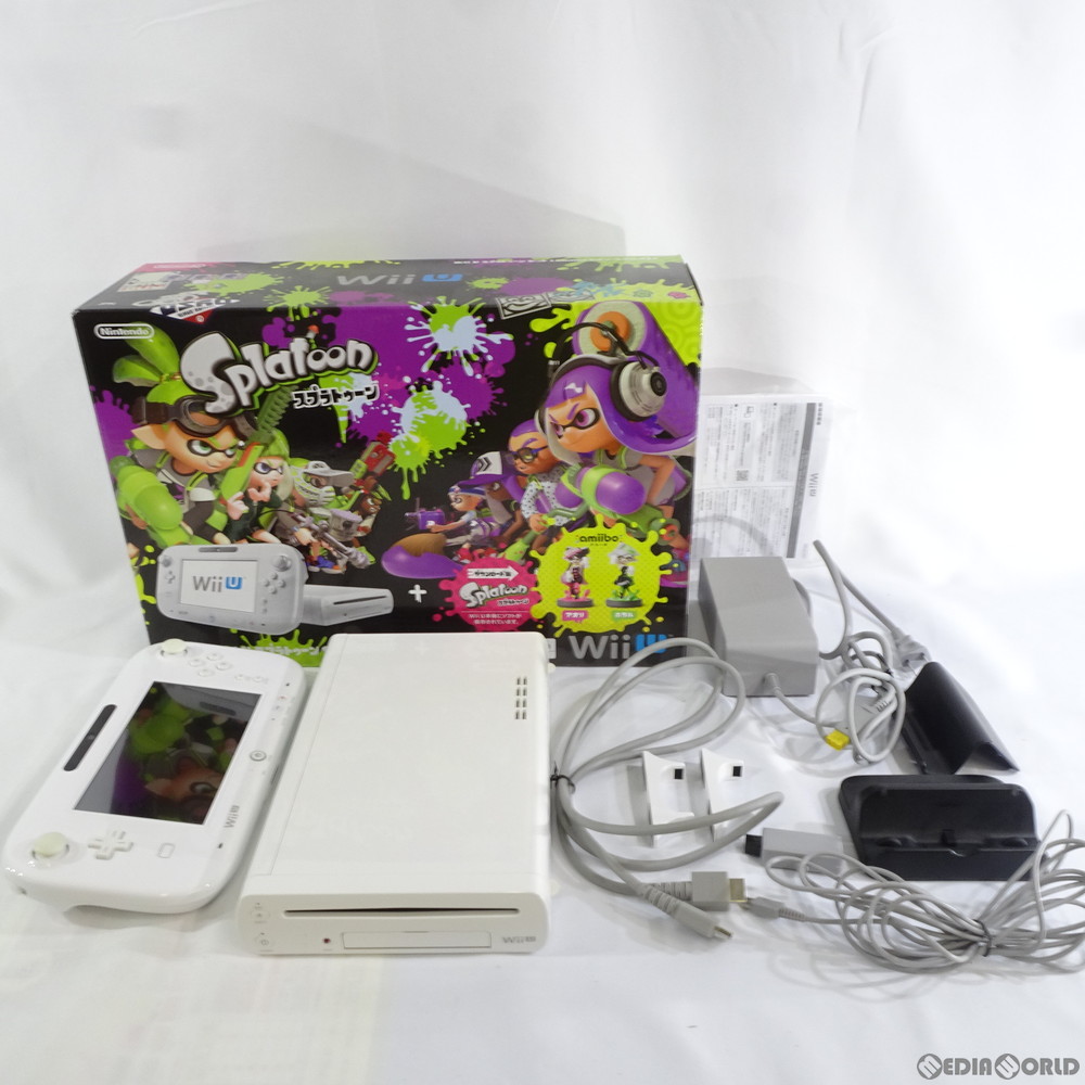 中古 訳あり 本体 Wiiu Wii U スプラトゥーン セット Amiibo アオリ ホタル付き Wii Uプレミアムセット Shiro シロ 白 同梱 Wup S Waht Francophile Dk