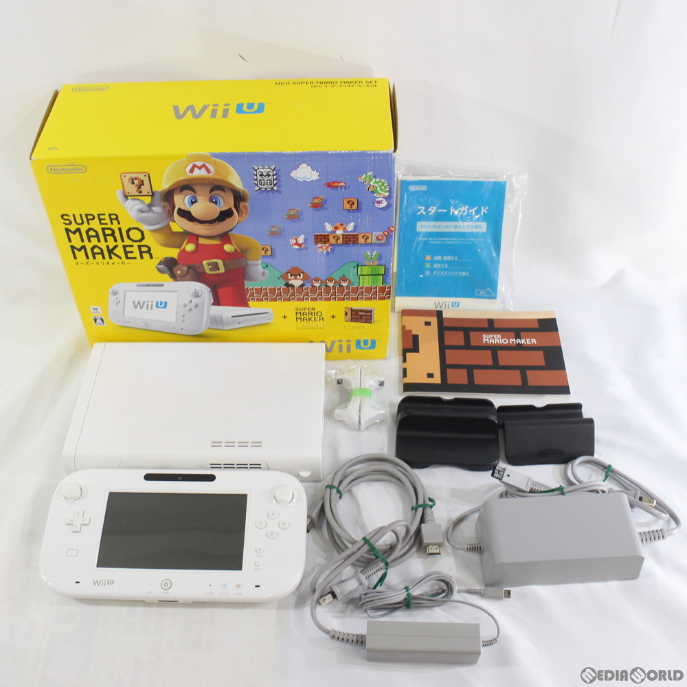 中古 訳あり 本体 Wiiu Wii U スーパーマリオメーカー セット Wii Uプレミアムセット Shiro シロ 白 Wup S Waha Sobolewscy Pl