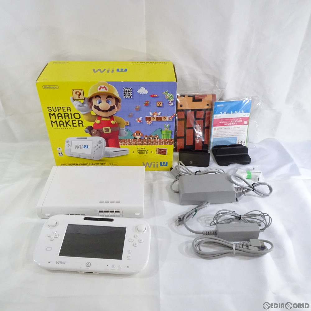 楽天市場 中古 訳あり 本体 Wiiu Wii U スーパーマリオメーカー セット Wii Uプレミアムセット Shiro シロ 白 Wup S Waha メディアワールド 販売 買取shop