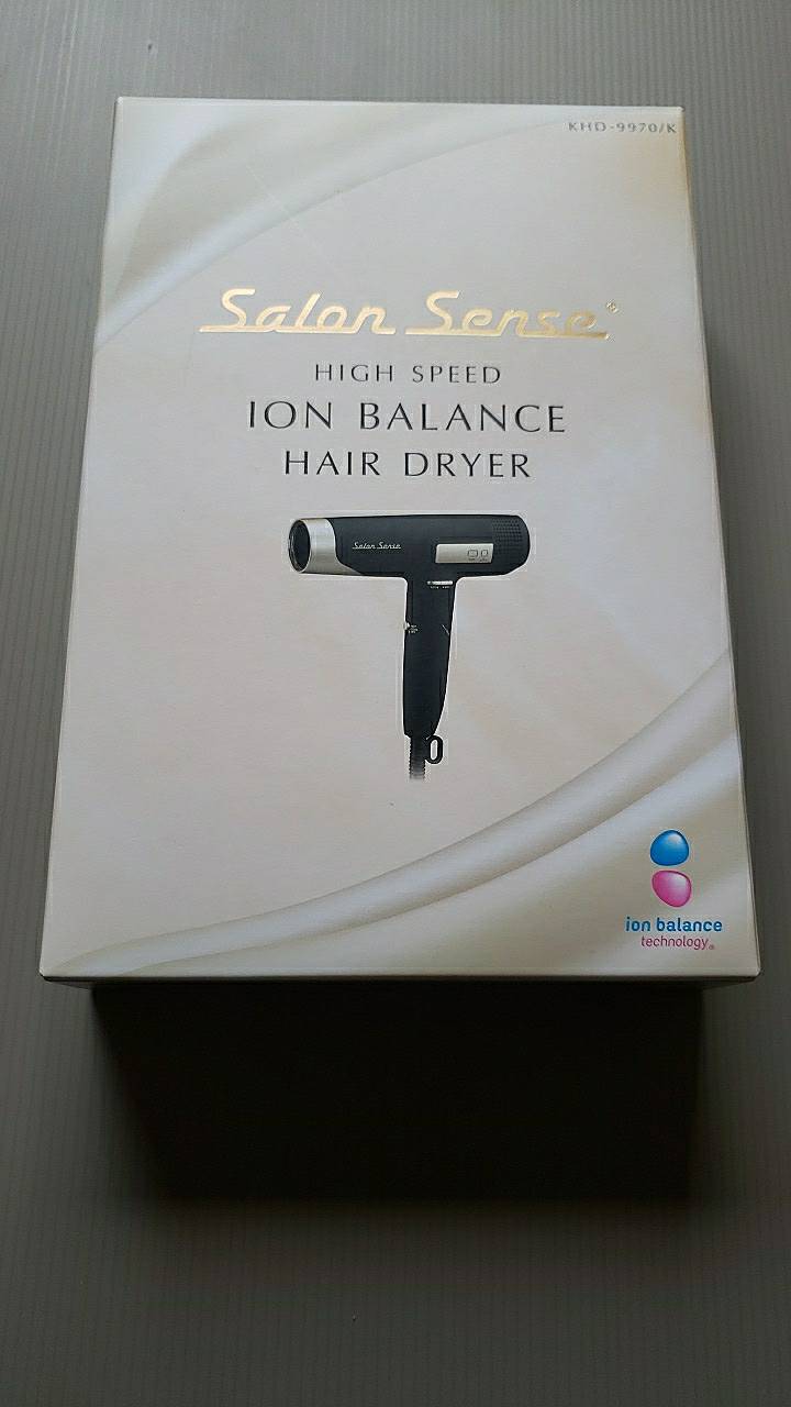 コイズミ ヘアドライヤー イオンバランス ハイスピード サロンセンス ブラシレスDCモーター 温冷自動切替 5段階風量調節 スカルプ機能 コンパクト 折りたたみ式 ブラック KHD-9970/K