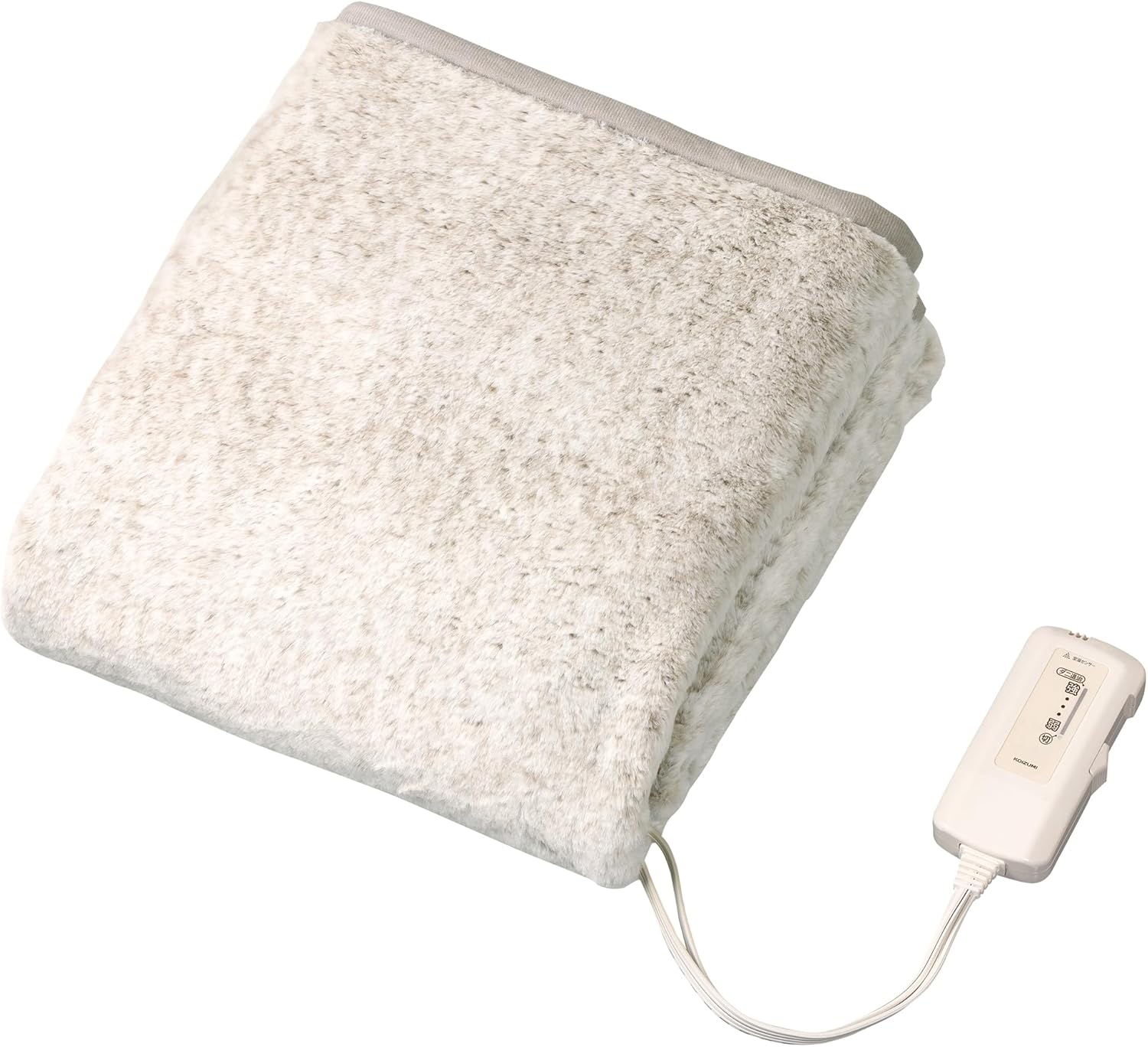 コイズミ 電気毛布 敷毛布 ラビットファー調 丸洗い可 140×80cm KDS-50241R