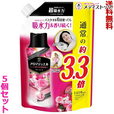 【送料無料の５個セット】 【Ｐ＆Ｇ】レノア アロマジュエル アンティークローズ＆フローラルの香り つめかえ用 超特大サイズ １４１０ｍｌ