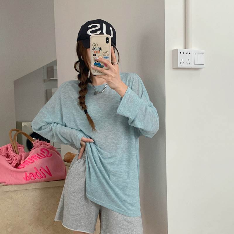 【P2倍&クーポン有】 トップス カットソー ロングTシャツ かわいい 長袖 上品 個性的 抜け感 ミディアム丈 きれいめ 秋 ラフ かっこいい シンプル おしゃれ ルーズ 存在感 大人可愛い ラウンドネック 薄手 主役級 カジュアル こなれ感 プルオーバー