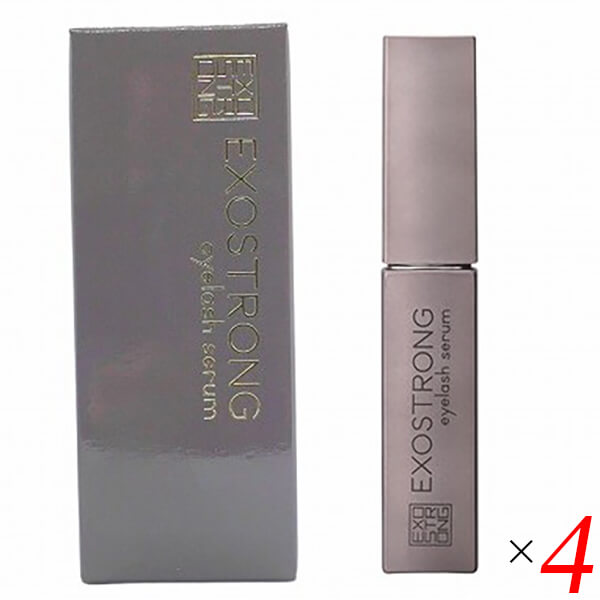 【4/20(月)限定！カードでポイント5倍！】エクソストロング アイラッシュセラム 3ml 4本セット 送料無料