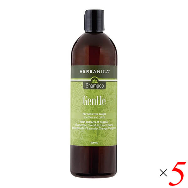 シャンプー 頭皮 地肌 HERBANICA（ハーバニカ） シャンプー ジェントル 500ml 5本セット