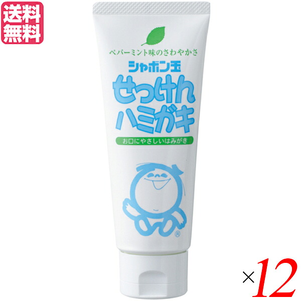 【マラソン限定！100円クーポン】歯磨き粉 はみがき 子供 シャボン玉 せっけんハミガキ 140g １２個セット 送料無料