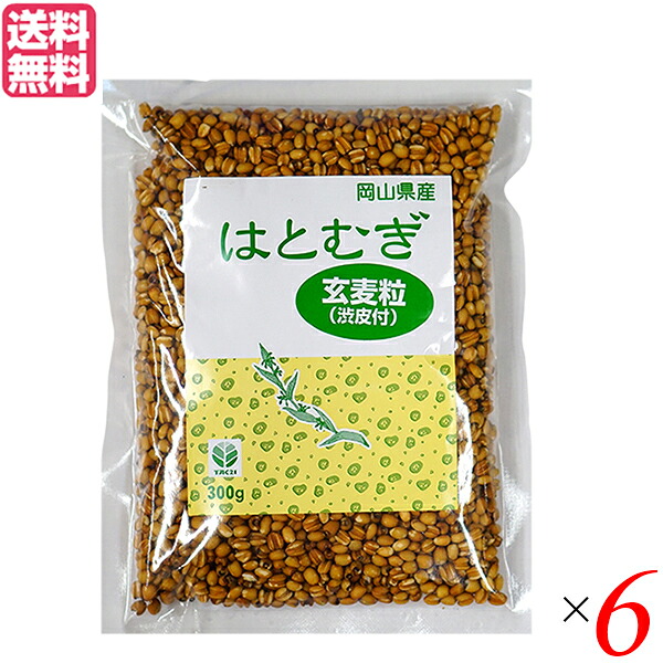 【マラソン限定！ポイント2倍！】はと麦 はとむぎ 玄麦粒渋皮付 300g TAC21 6個セット 送料無料 4,740円
