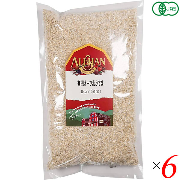 【マラソン限定！ポイント2倍！】有機オーツ麦ふすま 500g 6個セット アリサン オーガニック パン 襖粉