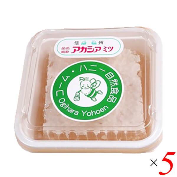 【マラソン限定！ポイント2倍！】コームハニー 国産コームハニーアカシア 100g 5個セット 荻原養蜂園 日本製 蜂蜜 巣蜂蜜 送料無料