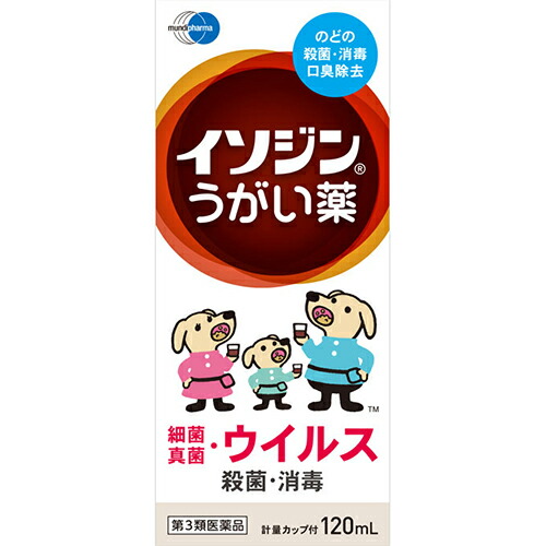【第3類飲み薬】貨物輸送無料  20個書き割り  イソジンうがい薬 120ml×20