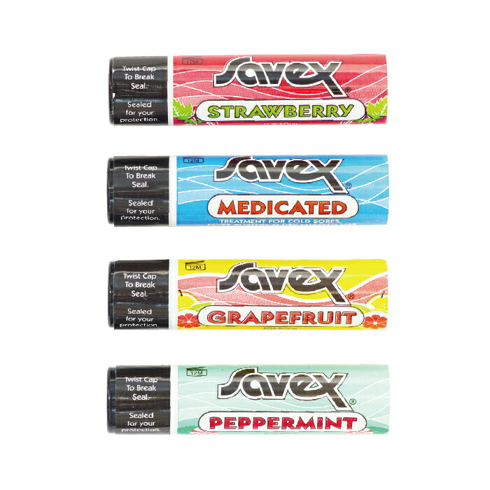 楽天市場 ４種類セット サベックス オリジナル ローズ ストロベリー ペパーミント Savex Original Rose Strawberry Peppermint リップクリーム 送料無料 メガホーム社蒸留水器ショップ