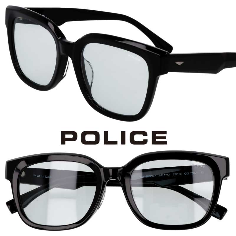 サングラス ライトカラー ポリス POLICE SPLT71J 700V ブラック ライトブルー メンズ レディース 男性 女性 おしゃれ オシャレ シンプル かっこいい プレゼント ギフト UVカット 紫外線カット 紫外線対策 UV対策 度付き 可 度なし 運転 ドライブ 旅行 送料無料|メガネサングラスのDOURAKU