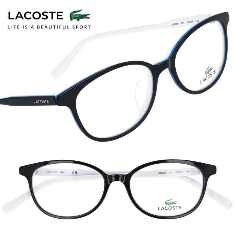 ラコステ l2856a-001 51□16 LACOSTE ブラック 眼鏡 メガネ おしゃれ メンズ 男性用 レディース 女性用 男女兼用 ユニセックス ギフト プレゼント ロゴ lacoste アイウェア ビジネス 人気商品 おすすめ イチオシ ゴルフ ベーシック テニス 定番 エモい スポーティー|メガネサングラスのDOURAKU