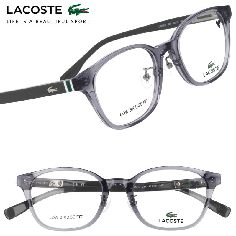 メガネ ラコステ LACOSTE L2943LB 035 49□19 眼鏡 メガネフレーム 眼鏡フレーム 度付き 可 度なし おしゃれ メンズ 男性用 レディース 女性用 男女兼用 ユニセックス ギフト プレゼント ロゴ lacoste アイウェア ビジネス 人気商品 おすすめ シンプル 軽量 軽い 送料無料